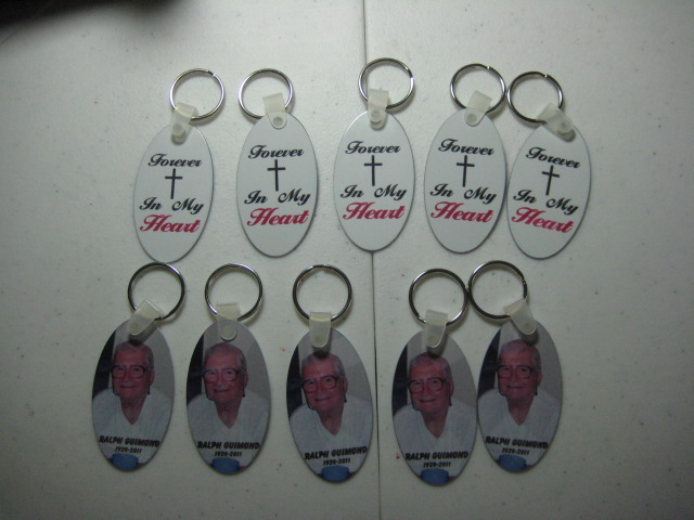 key chain made with sublimation printing